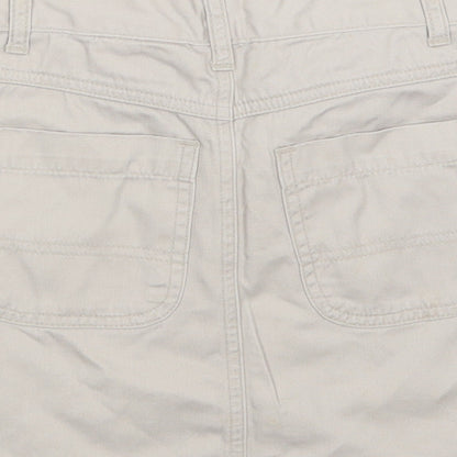 E.A Outerwear For Kids Girls Beige  Cotton Cargo Skirt Size 6-7 Years  Regular Buckle