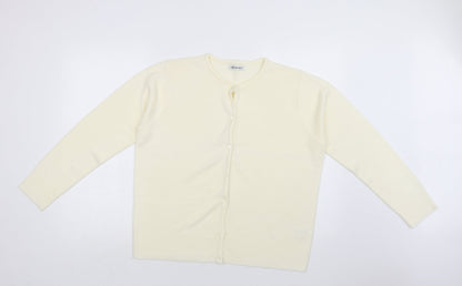 Berker Womens Ivory Crew Neck  Acrylic Cape Jumper Size 18