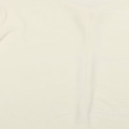 Berker Womens Ivory Crew Neck  Acrylic Cape Jumper Size 18