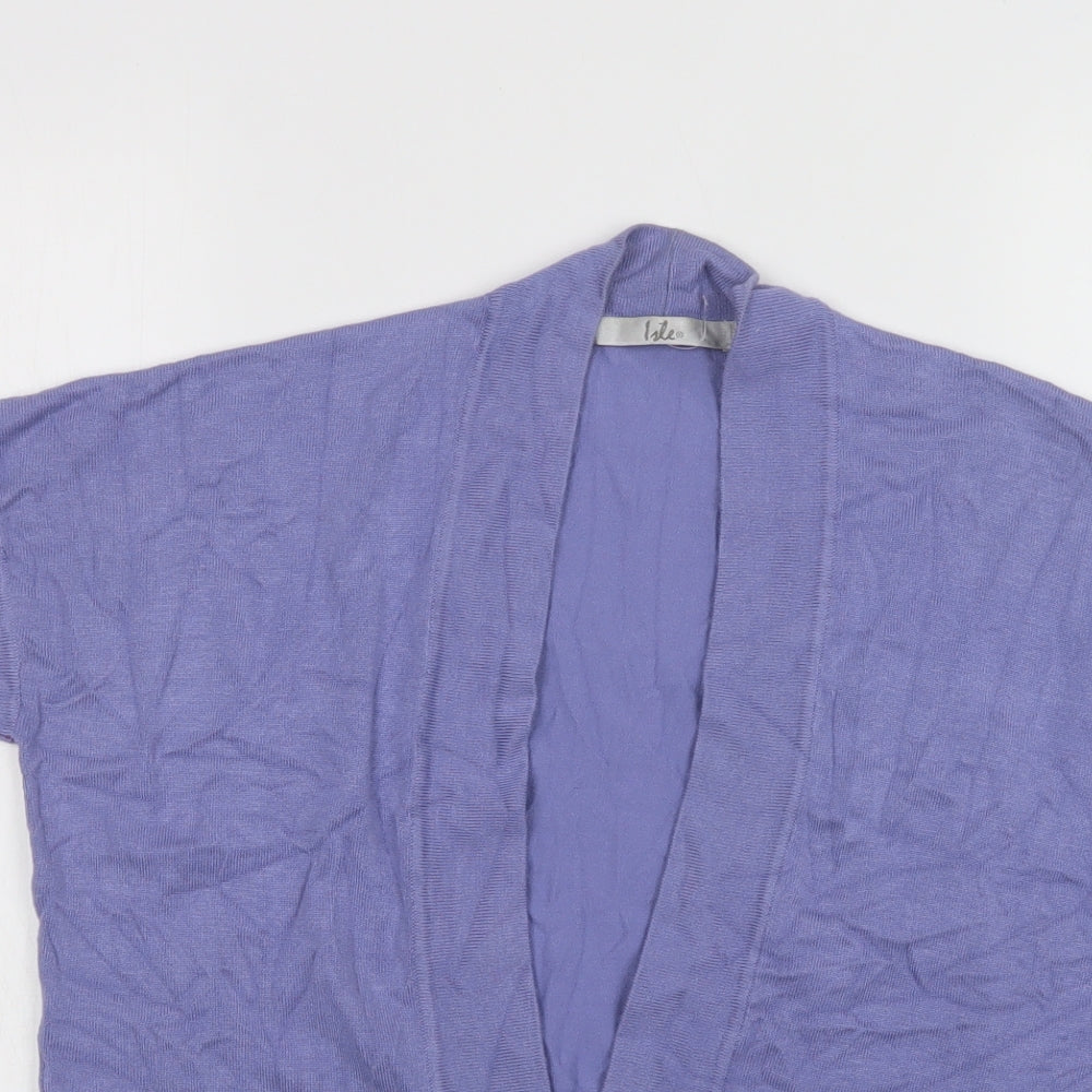 Womens UK Size M Isle Purple Cardigan Jumper