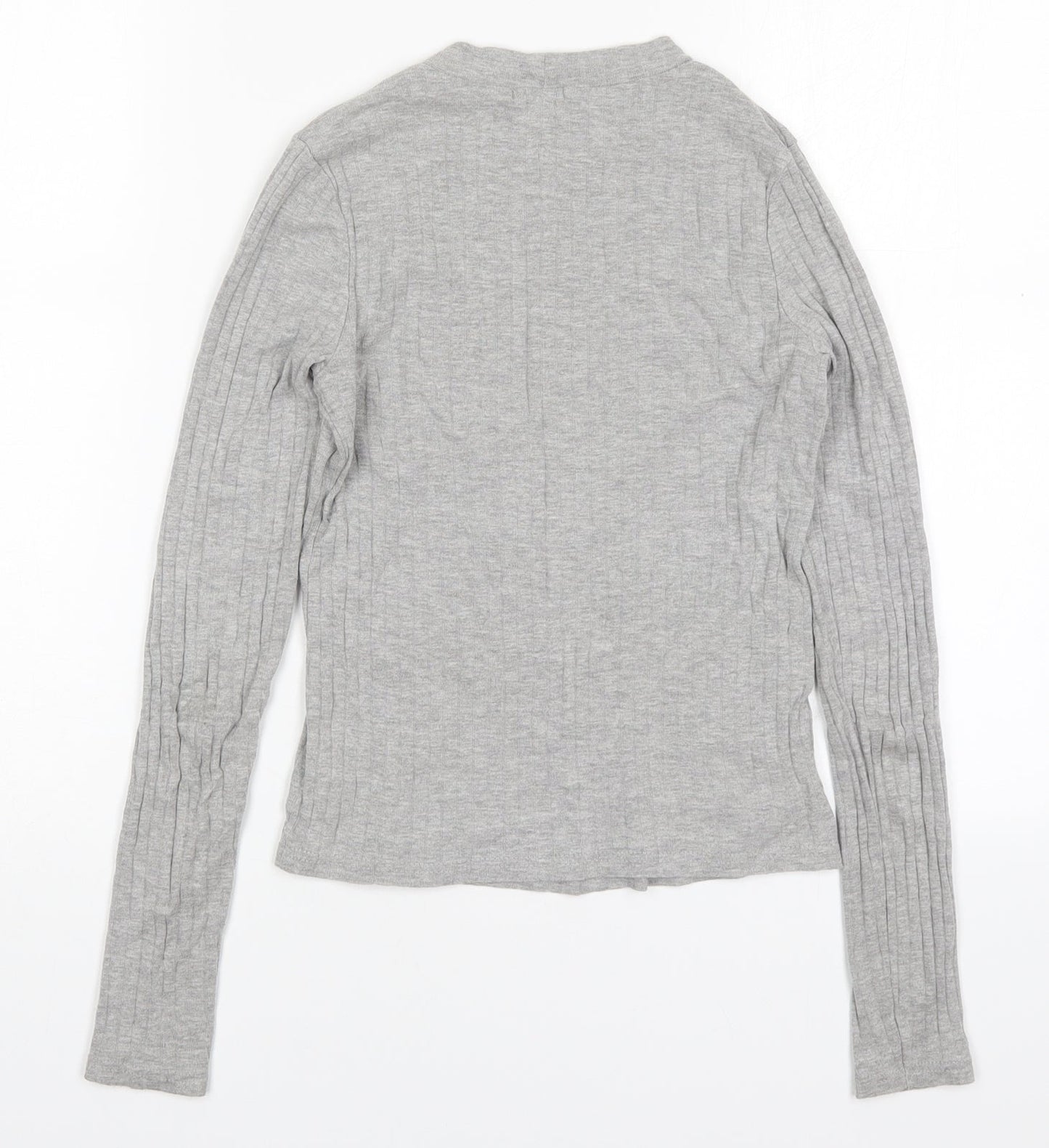 Womens UK Size 6 River Island Grey Basic T-Shirt