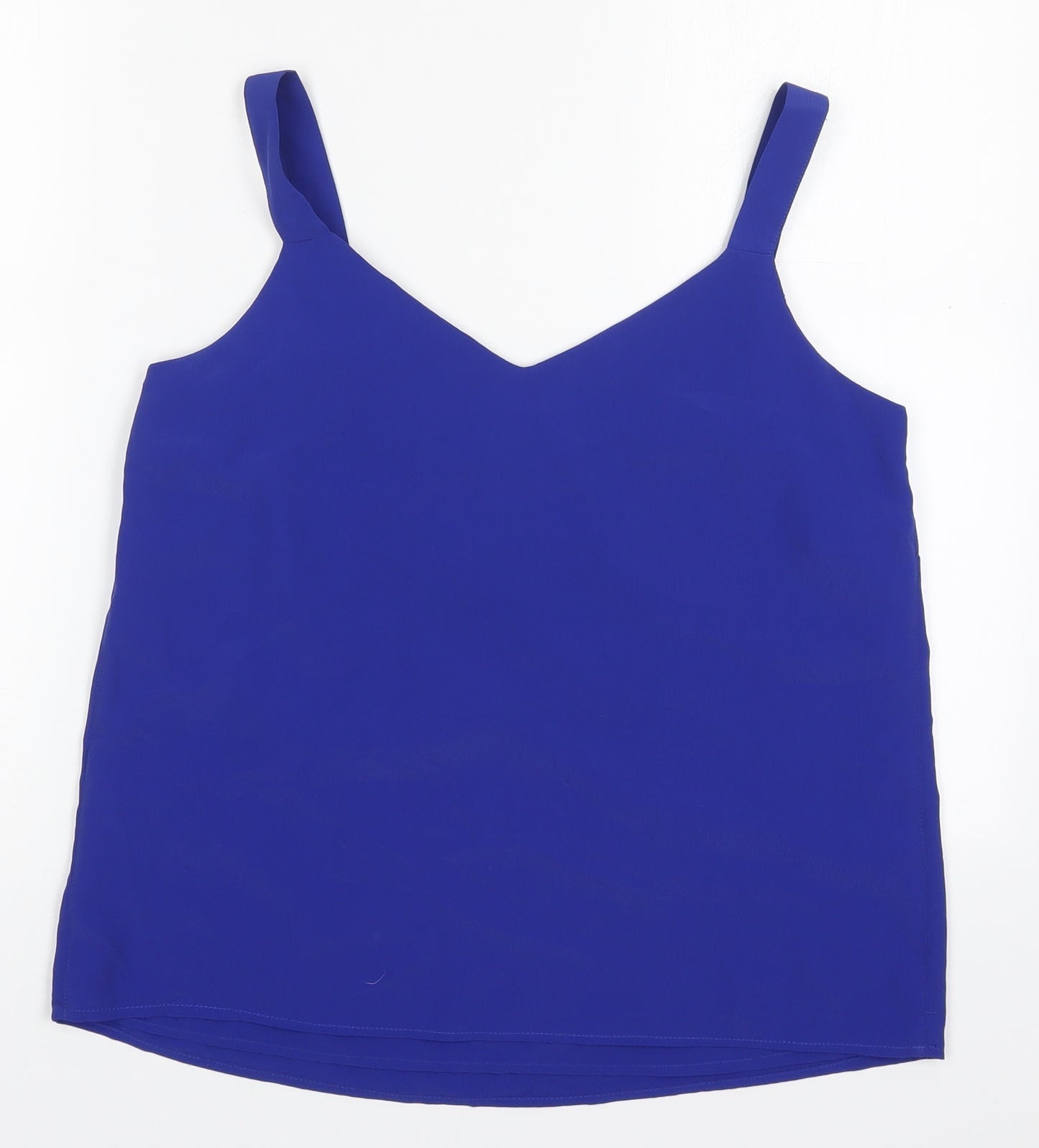 Womens UK Size 10 M&Co Blue Basic Tank