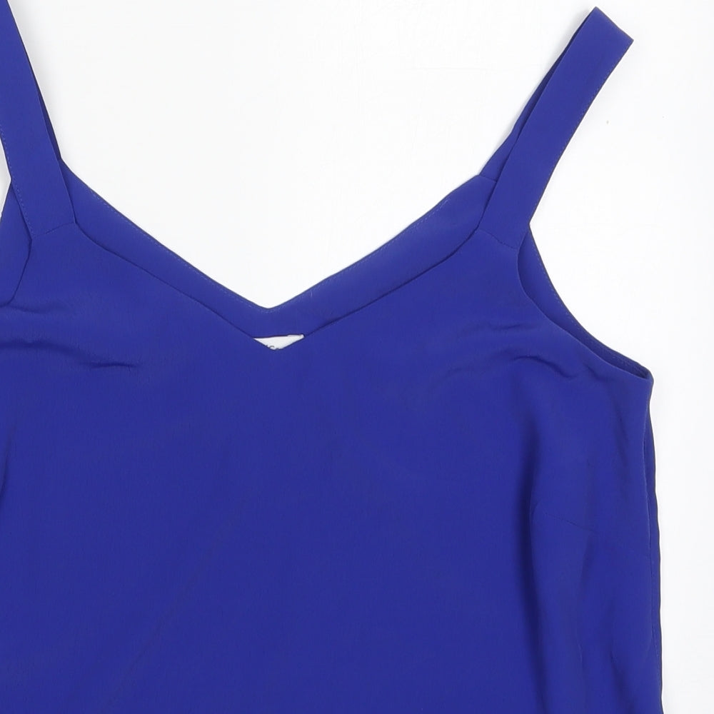 Womens UK Size 10 M&Co Blue Basic Tank