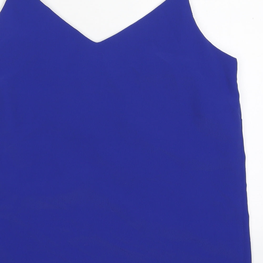 Womens UK Size 10 M&Co Blue Basic Tank