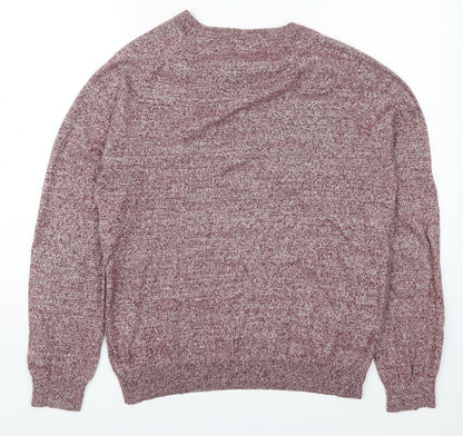 Burton Mens Red Round Neck  Cotton Pullover Jumper Size M