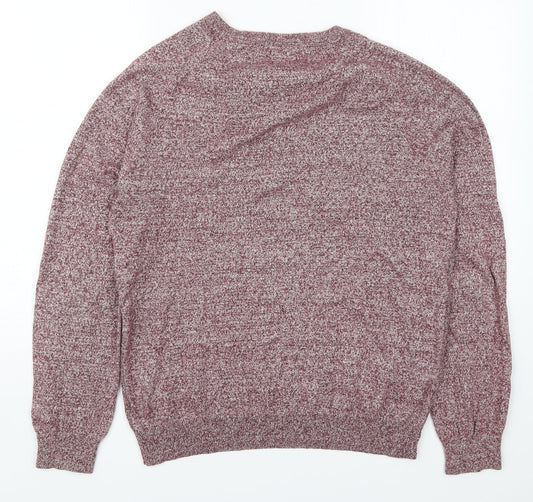 Burton Mens Red Round Neck  Cotton Pullover Jumper Size M