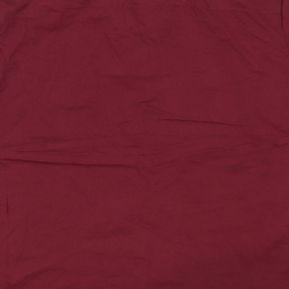 W&B Mens Red  Cotton  Polo Size L Collared Pullover