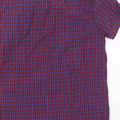 Mens UK Size M Cedar Wood State Blue  Button-Up Short Sleeve Casual Shirt