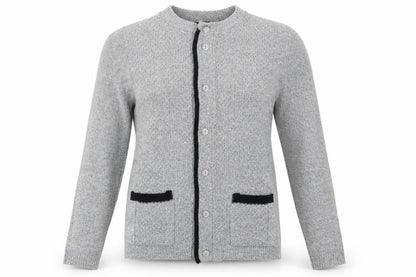 Womens UK Size S Glimpse Grey Cardigan Jumper