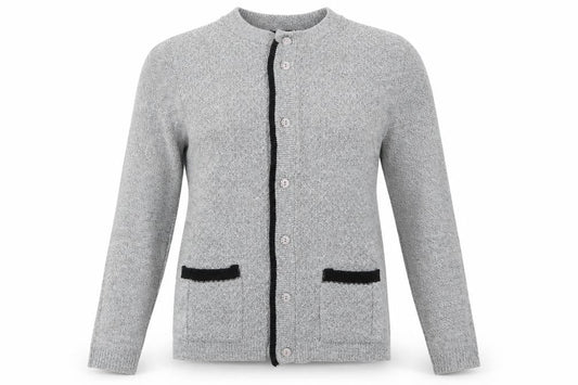 Womens UK Size S Glimpse Grey Cardigan Jumper