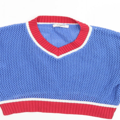 Womens UK Size S Glamorous Blue Pullover Jumper