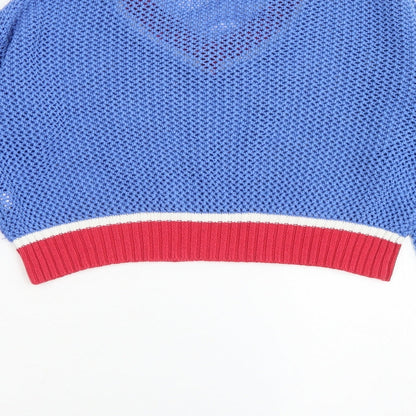 Womens UK Size S Glamorous Blue Pullover Jumper