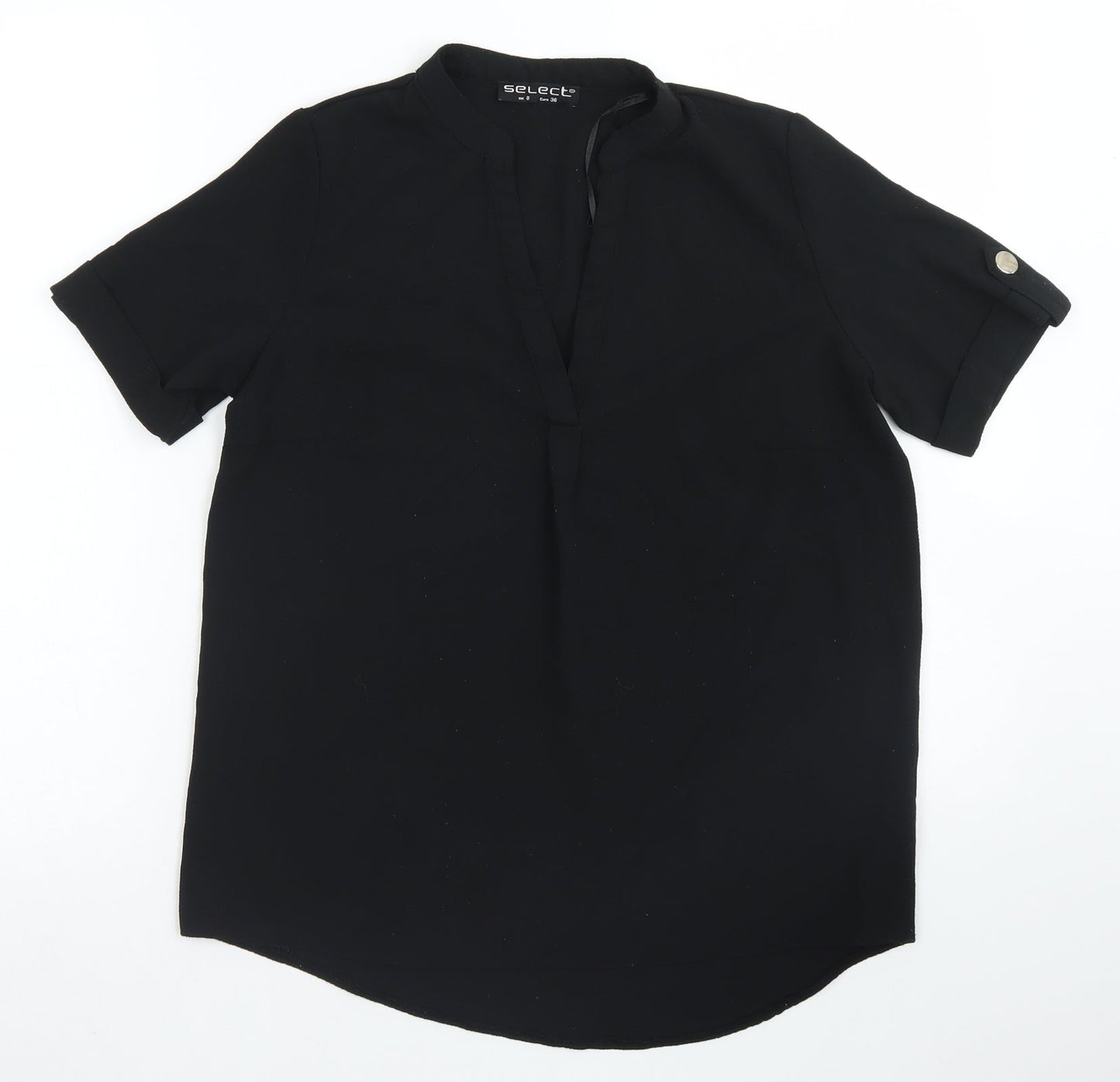 Womens UK Size 8 Select Black Basic Blouse