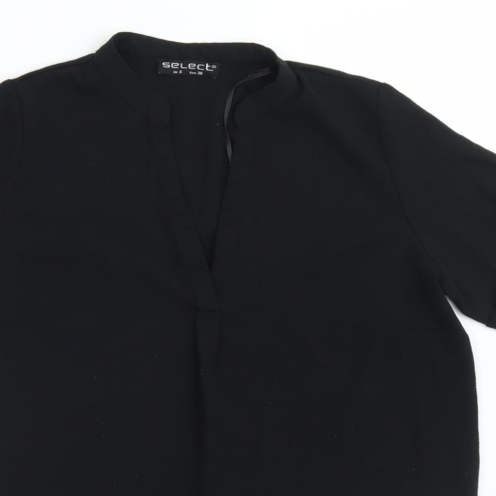 Womens UK Size 8 Select Black Basic Blouse