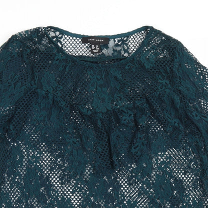 Womens UK Size 12 New Look Green Basic Blouse
