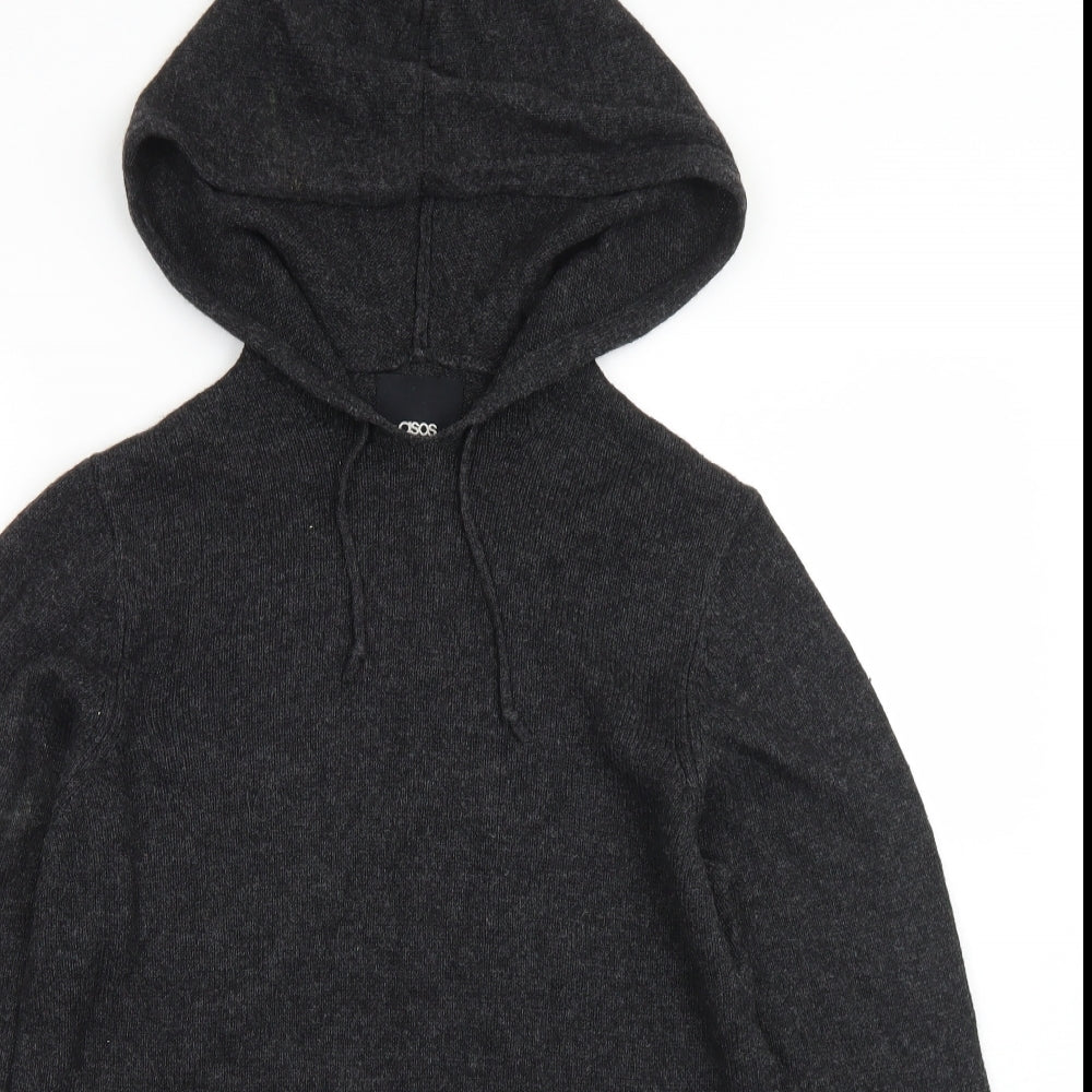 Mens UK Size XS ASOS Black Pullover Hoodie