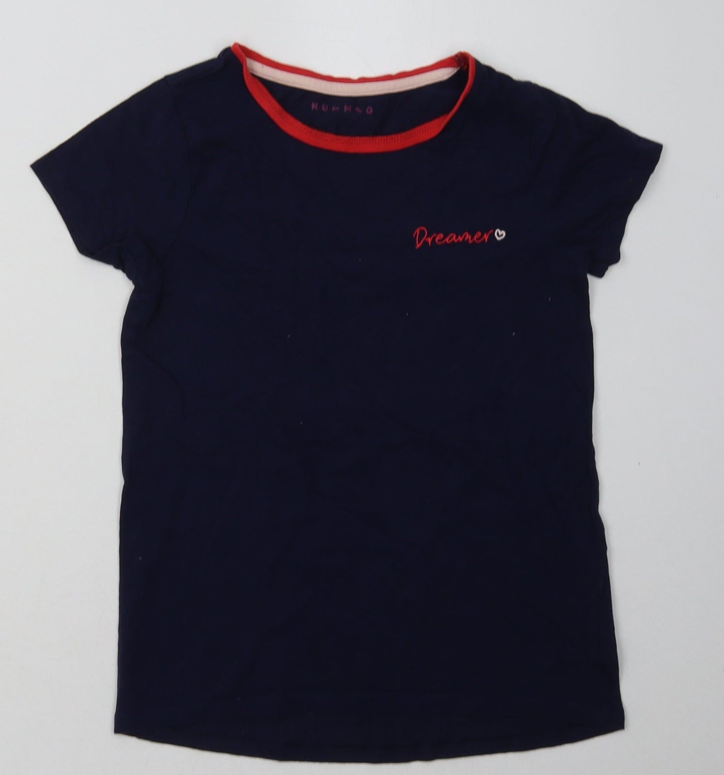 Nutmeg Girls Blue  Cotton  Pyjama Top Size 10-11 Years  Pullover - dreamer