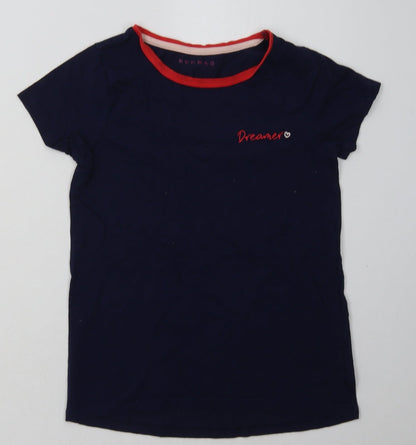 Nutmeg Girls Blue  Cotton  Pyjama Top Size 10-11 Years  Pullover - dreamer