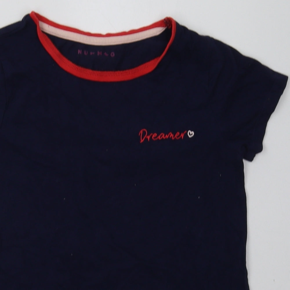 Nutmeg Girls Blue  Cotton  Pyjama Top Size 10-11 Years  Pullover - dreamer