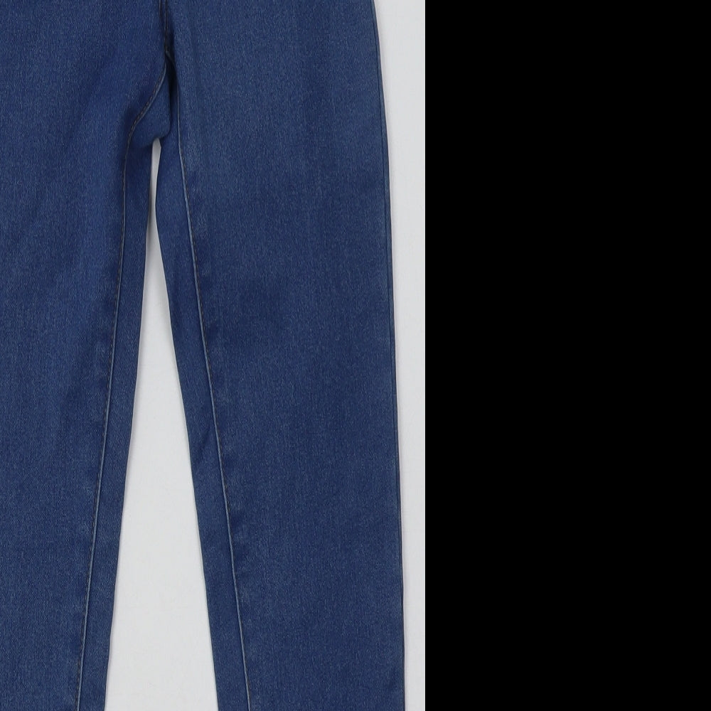 Primark Womens Blue  Cotton Skinny Jeans Size 6 L30 in Regular Button