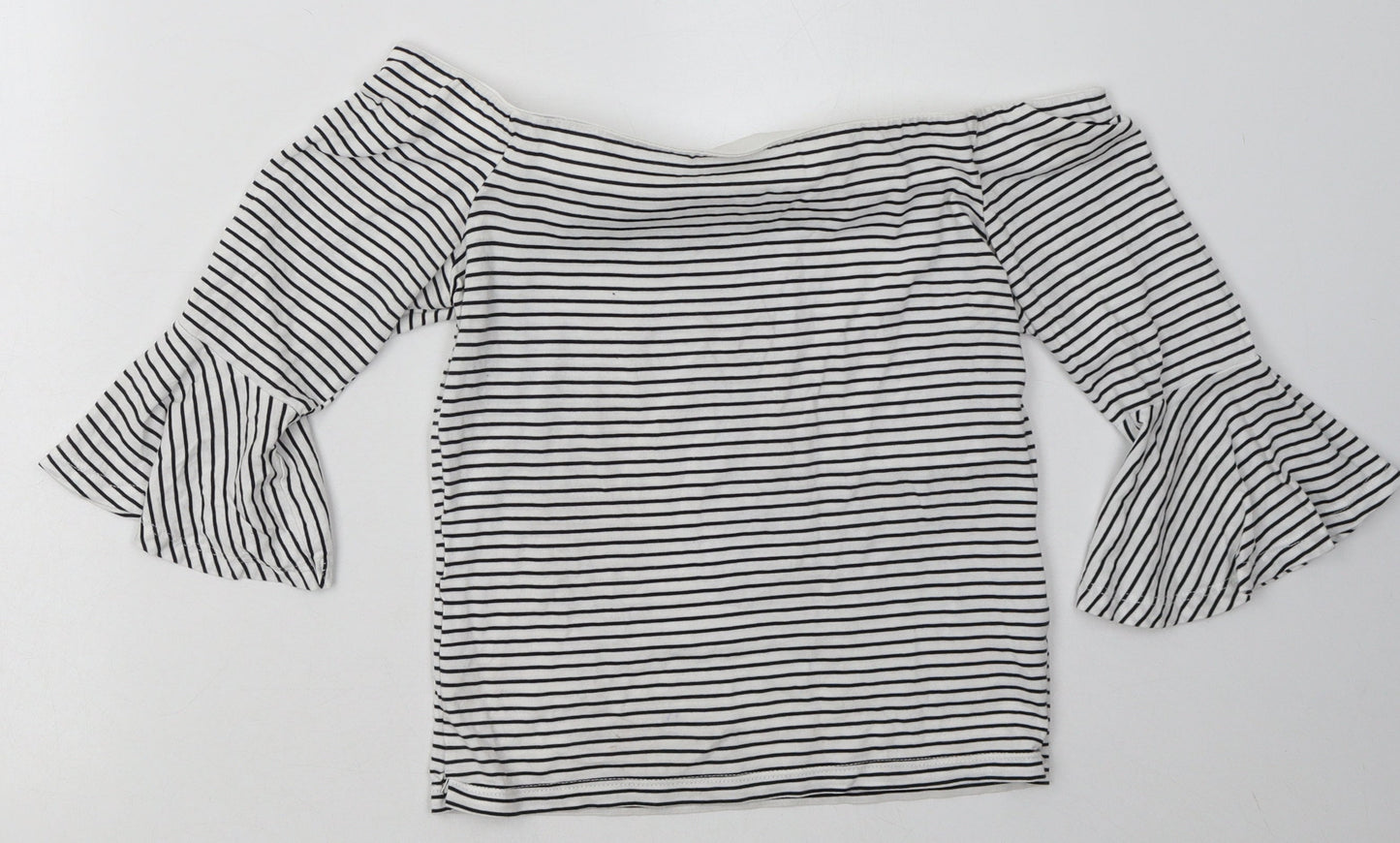 Womens UK Size 10 Topshop White Basic T-Shirt