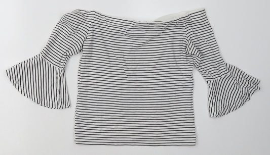 Womens UK Size 10 Topshop White Basic T-Shirt