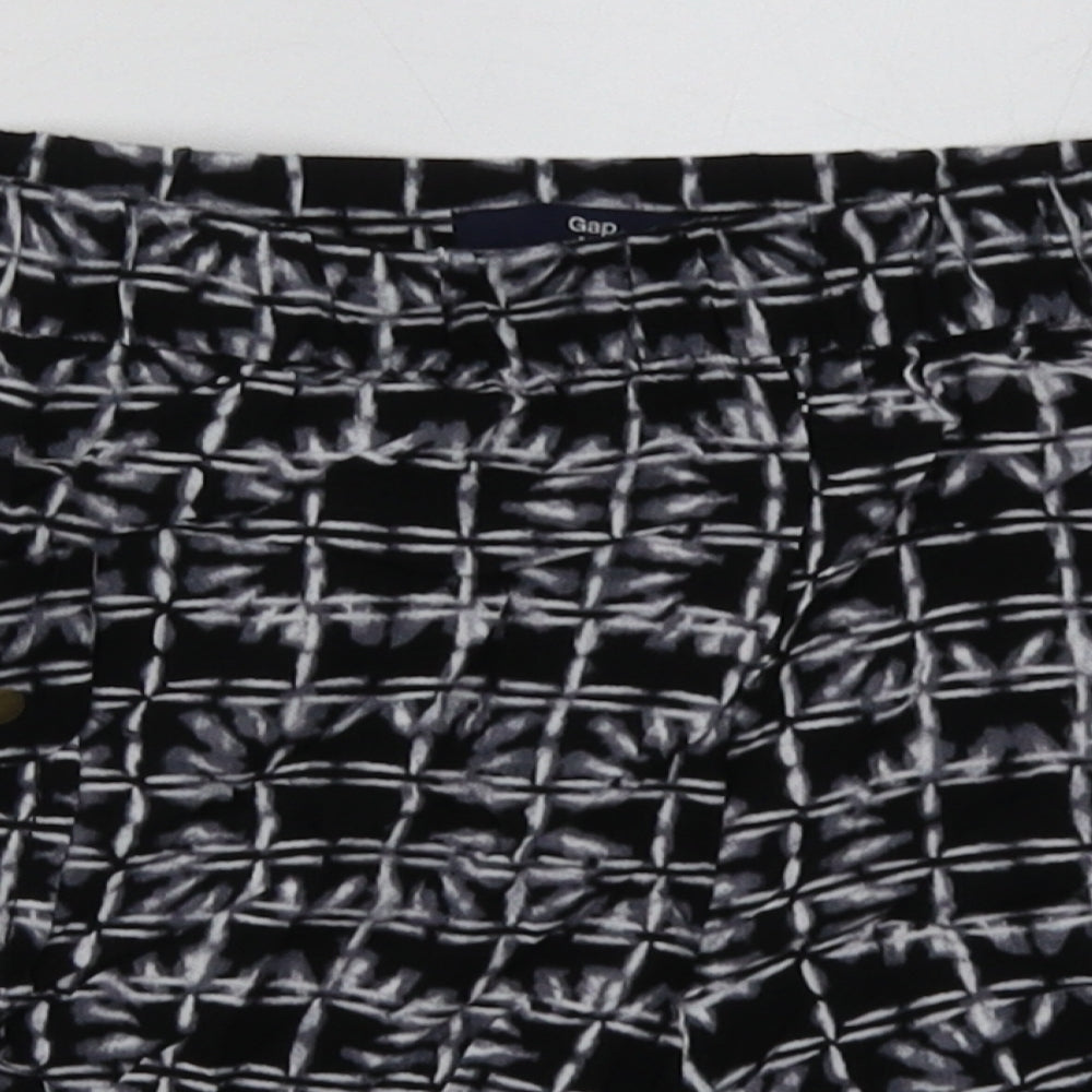 Gap Womens Black Geometric Viscose Sweat Shorts Size L L4 in Regular