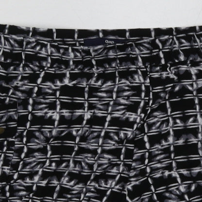 Gap Womens Black Geometric Viscose Sweat Shorts Size L L4 in Regular
