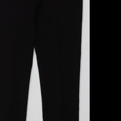 F&F Womens Black  Polyester Trousers  Size 12 L31 in Regular Buckle