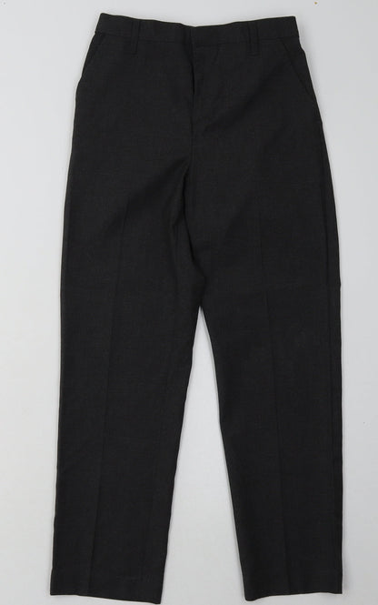 sainsburys Boys Grey  Polyester Capri Trousers Size 10 Years  Regular Hook & Eye - School Wear