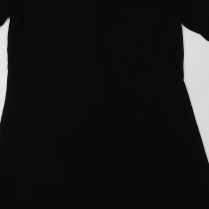 Matalan Womens Black Floral Viscose A-Line  Size 10  V-Neck Pullover