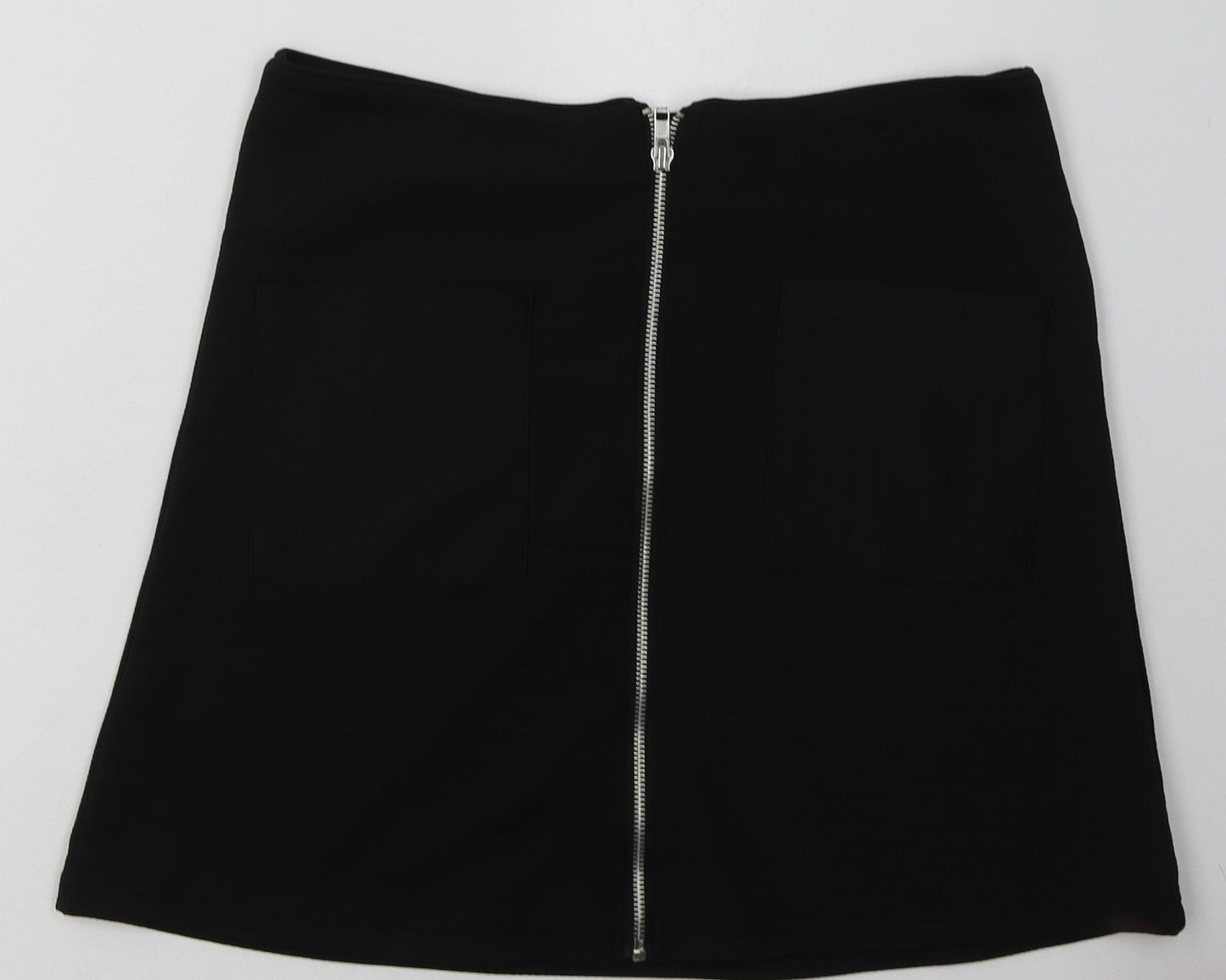 originals Womens Black  Polyester A-Line Skirt Size 10   Zip