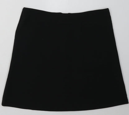 originals Womens Black  Polyester A-Line Skirt Size 10   Zip