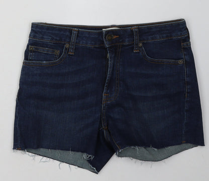 goodthreads Womens Blue  Cotton Bermuda Shorts Size 27 in L4 in Regular Button