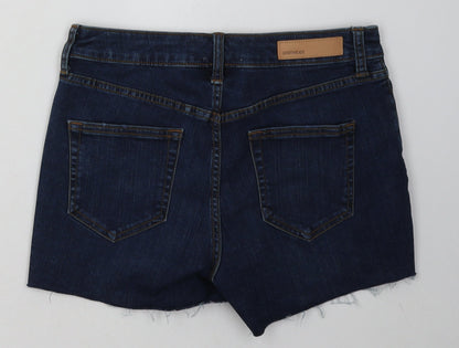 goodthreads Womens Blue  Cotton Bermuda Shorts Size 27 in L4 in Regular Button