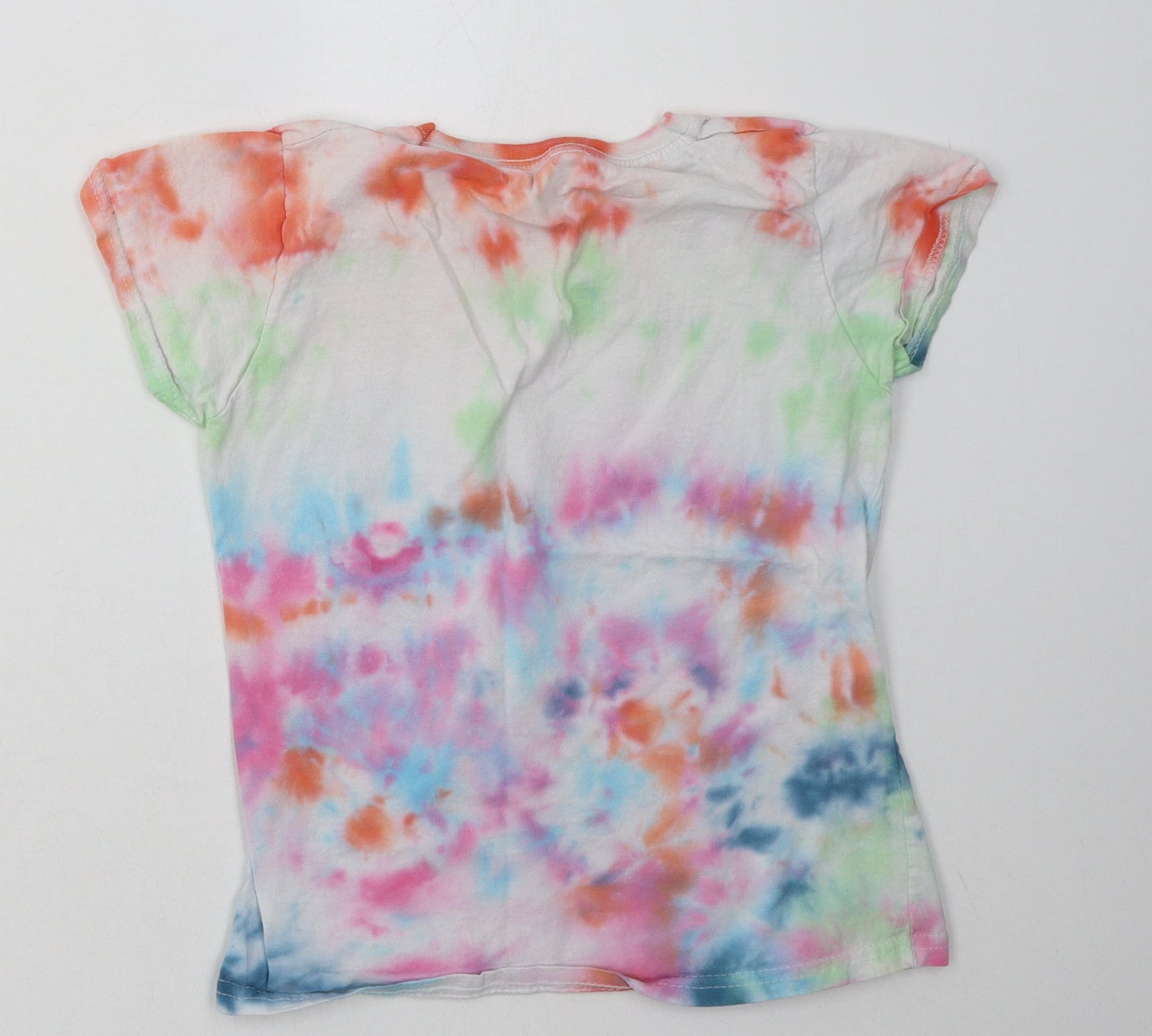 Fruit of the Loom Girls Multicoloured  Cotton Basic T-Shirt Size 9-10 Years Crew Neck Pullover - ombre