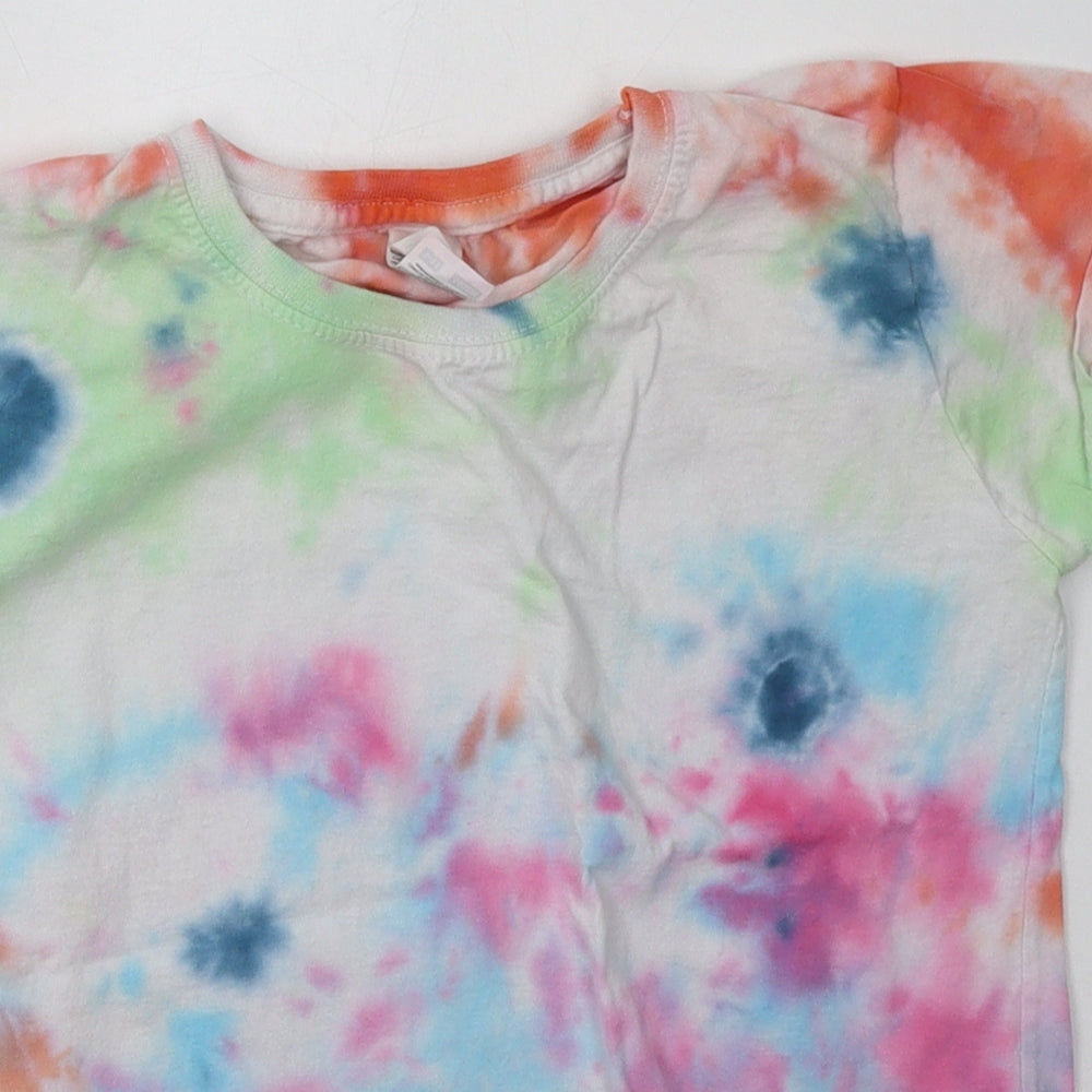 Fruit of the Loom Girls Multicoloured  Cotton Basic T-Shirt Size 9-10 Years Crew Neck Pullover - ombre