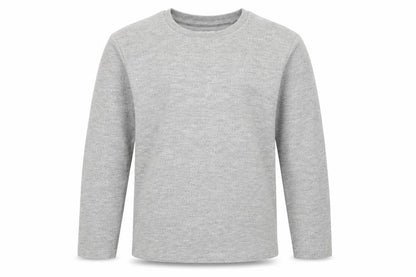 Front view of Next boys’ grey cotton pullover sweatshirt, size 8, years pullover