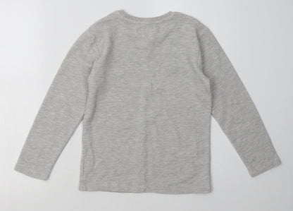 NEXT Boys Grey  Cotton Pullover Sweatshirt Size 8 Years  Pullover