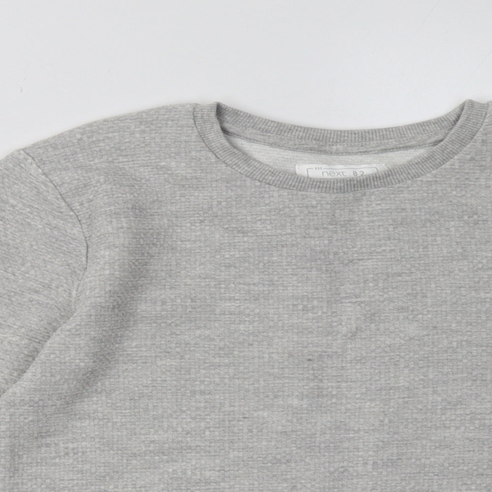 NEXT Boys Grey  Cotton Pullover Sweatshirt Size 8 Years  Pullover