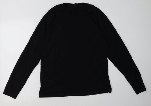 Mens UK Size M Preworn Black Pullover Sweatshirt