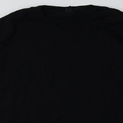 Mens UK Size M Preworn Black Pullover Sweatshirt