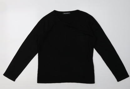 bonmarch Womens Black  Acrylic Pullover Sweatshirt Size S  Pullover