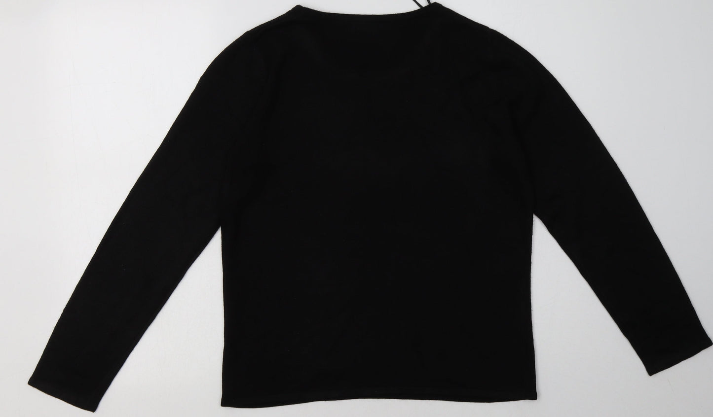 bonmarch Womens Black  Acrylic Pullover Sweatshirt Size S  Pullover