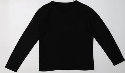 bonmarch Womens Black  Acrylic Pullover Sweatshirt Size S  Pullover