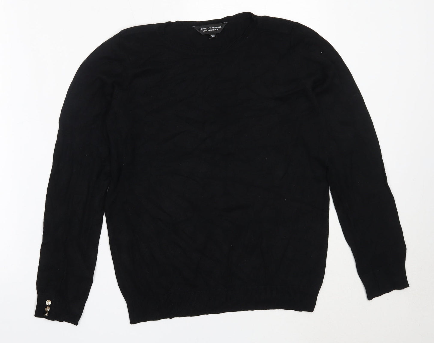 Womens UK Size 14 Dorothy Perkins Black Pullover Jumper