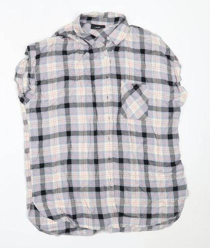 Womens UK Size 14 Wallis Blue Basic Button-Up