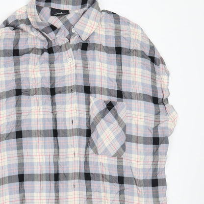Womens UK Size 14 Wallis Blue Basic Button-Up