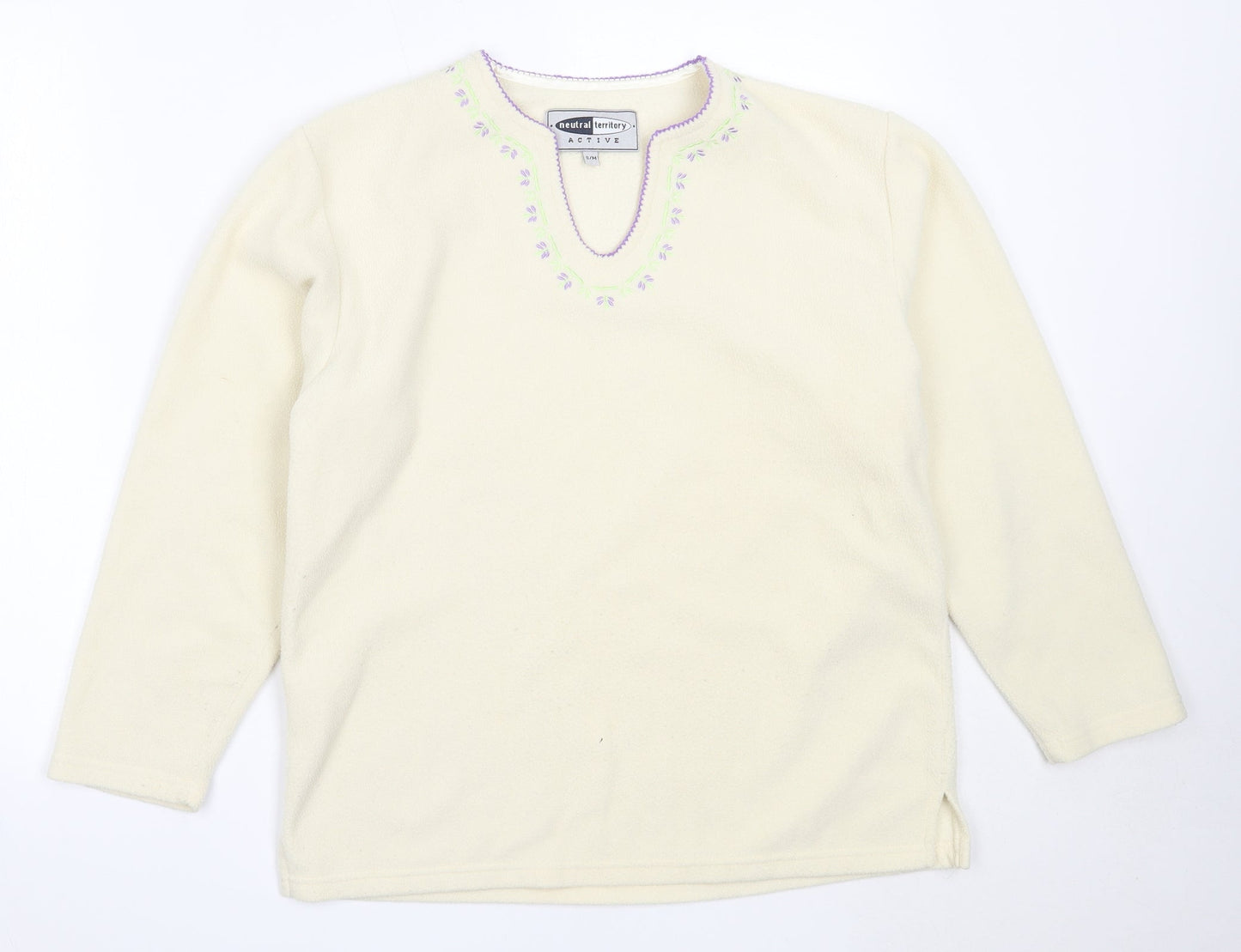 Womens UK Size S Neutral Territory Ivory Pullover Jumper