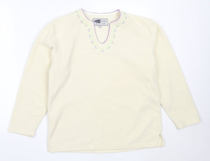 Womens UK Size S Neutral Territory Ivory Pullover Jumper